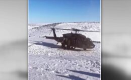 Askeri helikopter hamile kadın için havalandı