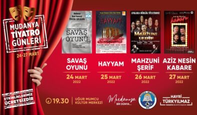 Mudanya Tiyatro Günleri başlıyor