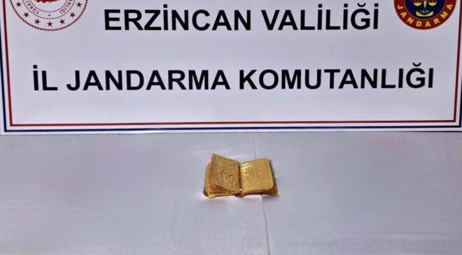 Erzincan’da altın kitap ele geçirildi