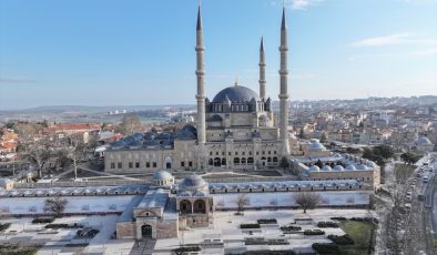 Selimiye Camisi’nin merkezinde yer alan müezzin mahfili restore ediliyor